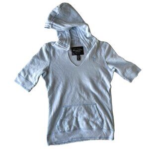 NWOT Abercrombie and Fitch Women's Short Sleeves Fleece Pullover Hoodie, Size S